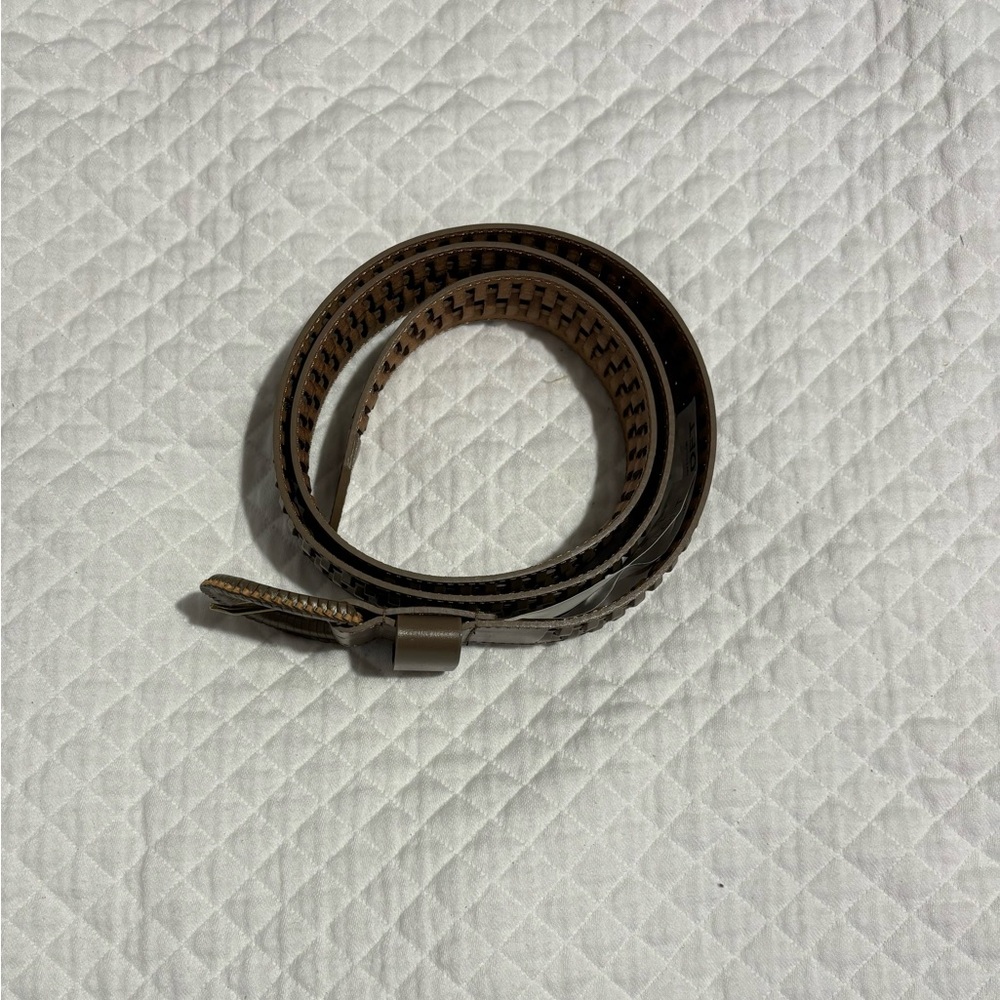 Loft Gold Leather Belt Size Large 44.5-inches Long